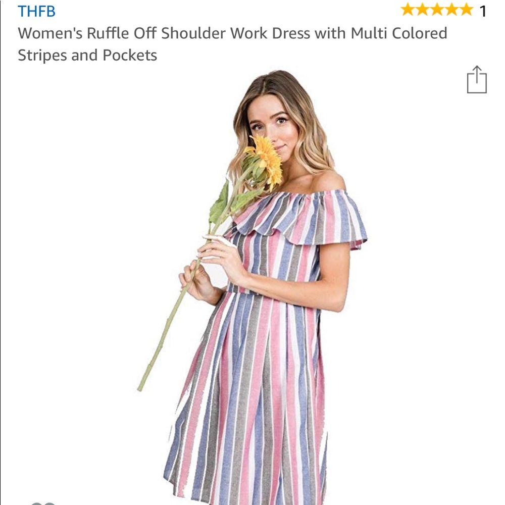 THFB Woman’s off the shoulder ruffle dress